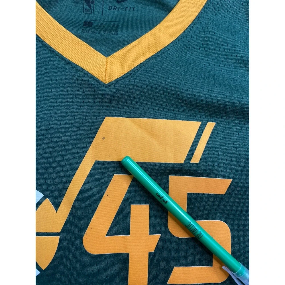 Nike Utah Jazz Jersey Youth Large Green Donovan Mitchell 45 Swingman NBA‎